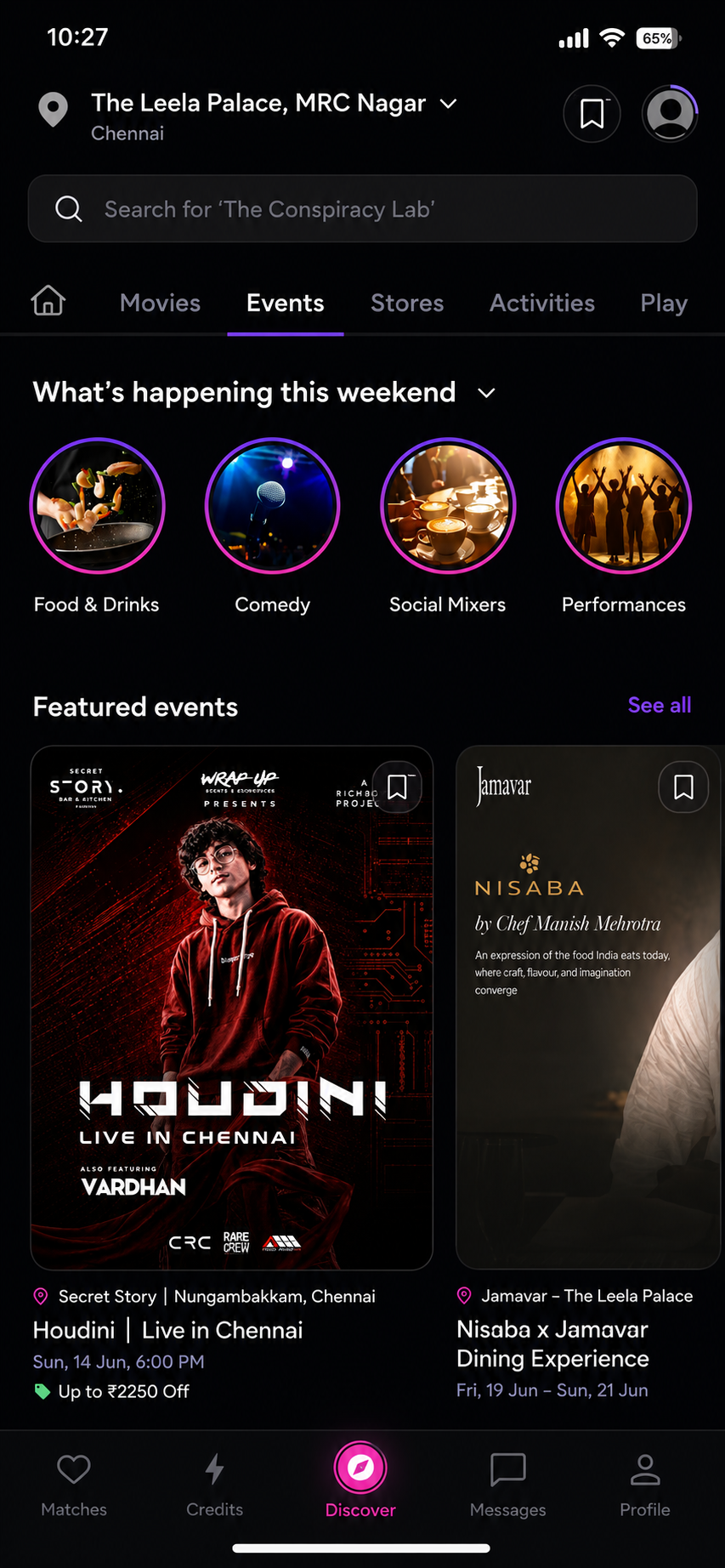 StrangerMeet app screen